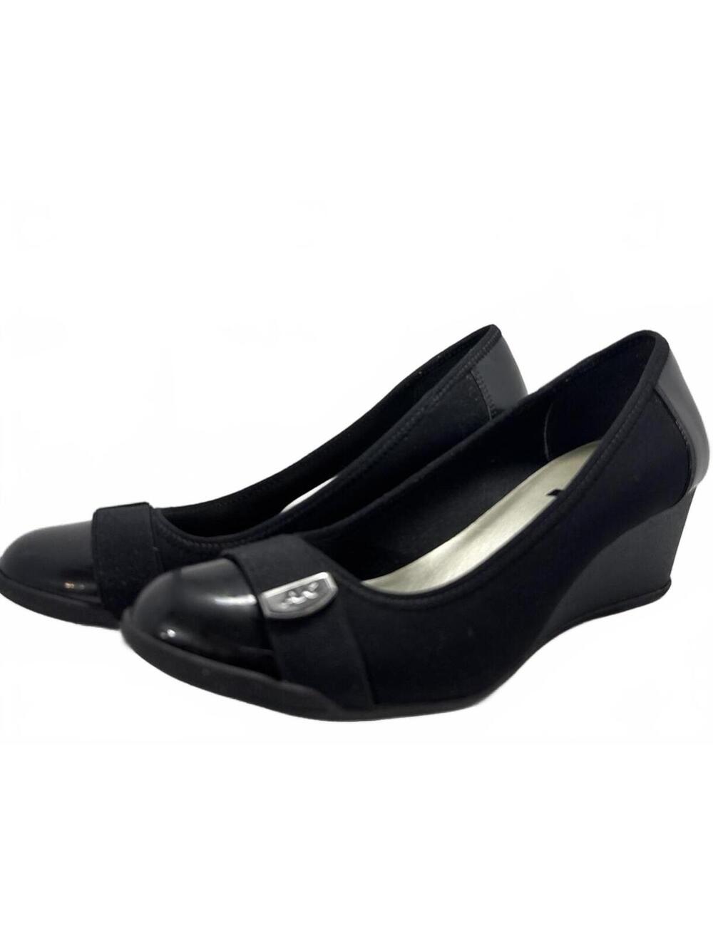 Anne Klein AK Sport Black Wedge Pumps - Walk Like a Boss!